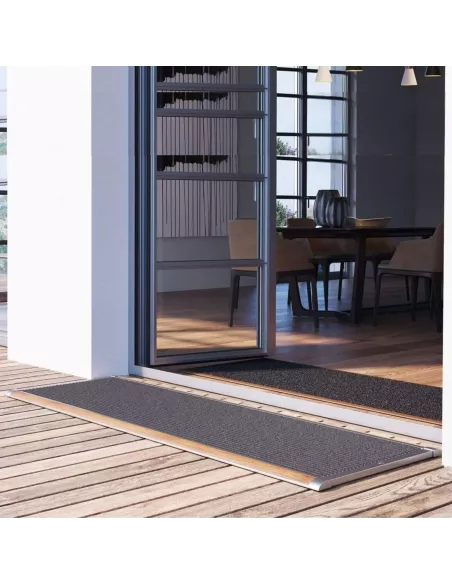 Tapis d'extérieur Luxe en aluminium et teck 175 x 70 cm - Rizz - 4 Couleurs