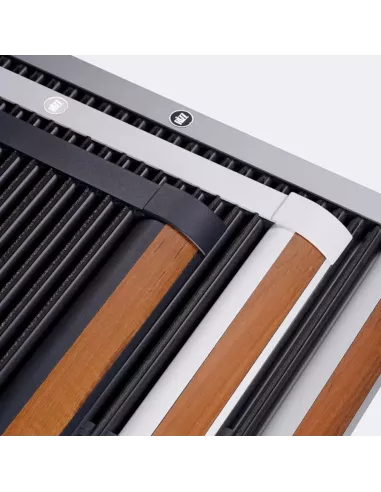 Tapis d'extérieur Luxe en aluminium et teck 120x70cm - Rizz - 4 Couleurs