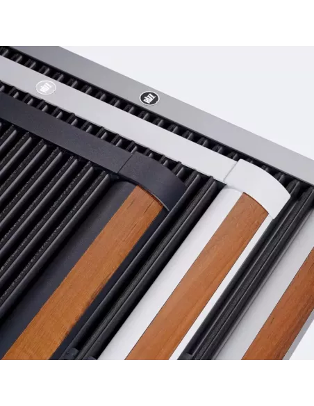 Tapis d'extérieur Luxe en aluminium et teck 90 x 60 cm - Rizz - 4 Couleurs