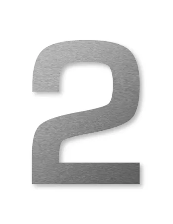 Numéro de Maison 2 Autocollant - Inox - Keilbach