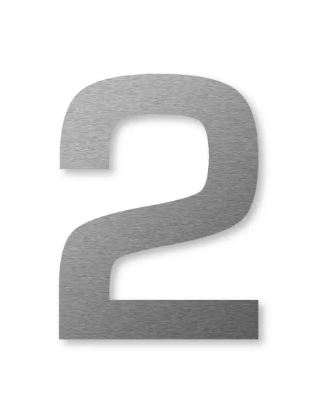 Numéro de Maison 2 Autocollant - Inox - Keilbach