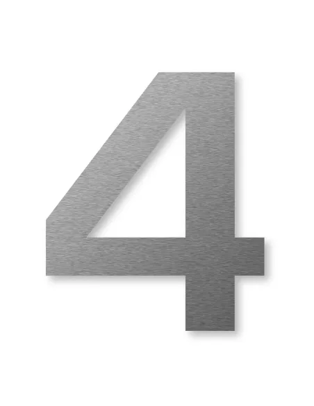Numéro de Maison 4 Autocollant - Inox - Keilbach