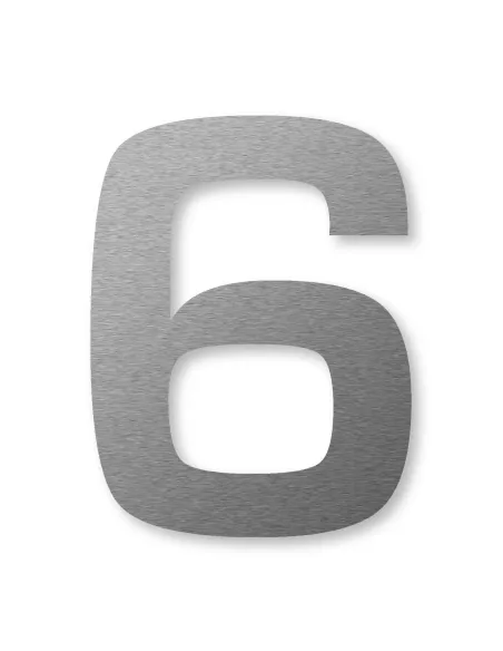 Numéro de Maison 6 Autocollant - Inox - Keilbach
