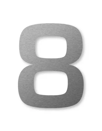 Numéro de Maison 8 Autocollant - Inox - Keilbach