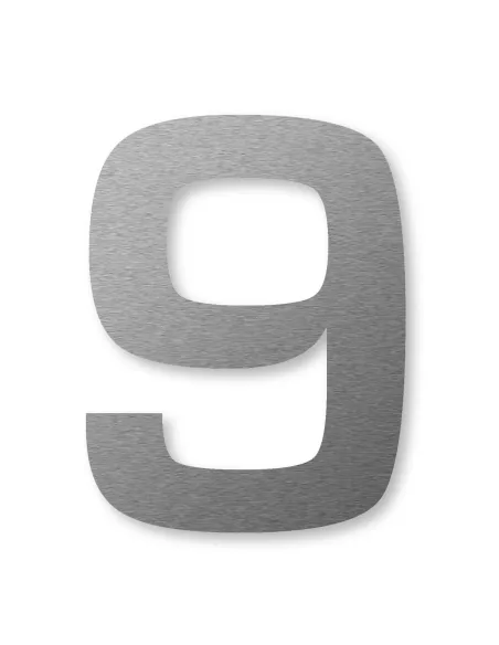 Numéro de Maison 9 Autocollant - Inox - Keilbach