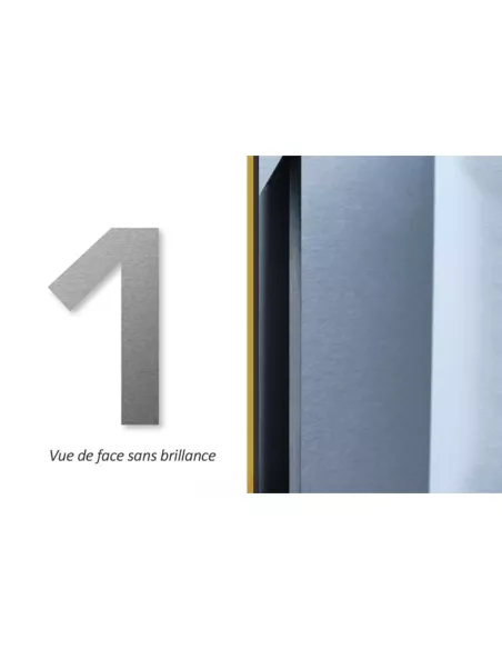 Numéro de Maison 1 Autocollant - Inox - Keilbach