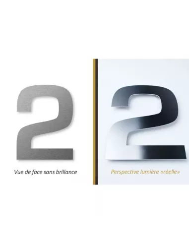 Numéro de Maison 2 Autocollant - Inox - Keilbach