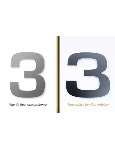 Numéro de Maison 3 Autocollant - Inox - Keilbach