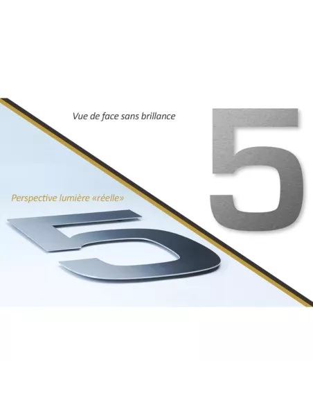 Numéro de Maison 5 Autocollant - Inox - Keilbach