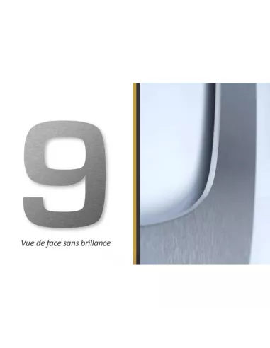 Numéro de Maison 9 Autocollant - Inox - Keilbach