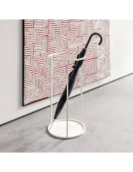 Porte Parapluie Design Blanc Rack Cylindrique - Schönbuch