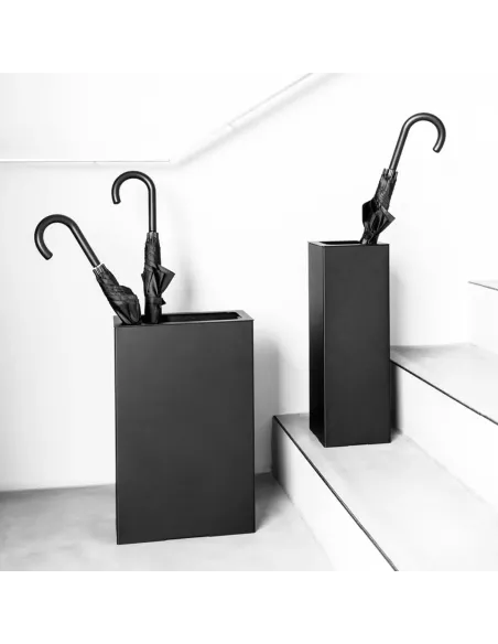 Porte Parapluie Design Angle Carré Noir - Schönbuch