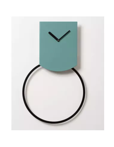 Horloge murale à pendule TOVI - Turquoise - Covo