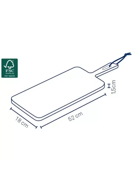 copie de Planche à Découper & Planche de Service Cosma L en Bambou – 52 x 18 cm