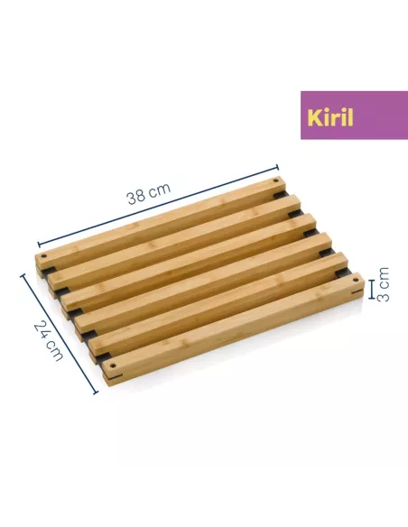 Dessous de Plat Kiril L en Bambou - 38 x 24 cm