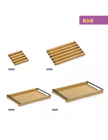Plateau de Service Kiril S en Bambou - 43 x 27.5 cm