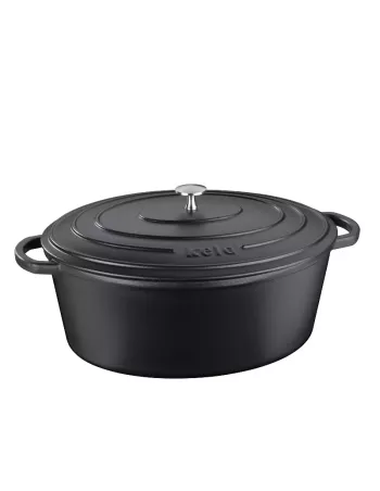 Cocotte en Fonte Calido Ovale Noire – 6 L – Tous feux - Jusqu’à 300°C