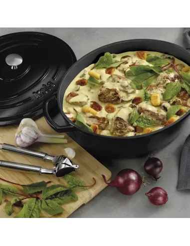 Cocotte en Fonte Calido Ovale Noire – 6 L – Tous feux - Jusqu’à 300°C