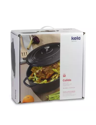 Cocotte en Fonte Calido Ovale Noire – 6 L – Tous feux - Jusqu’à 300°C