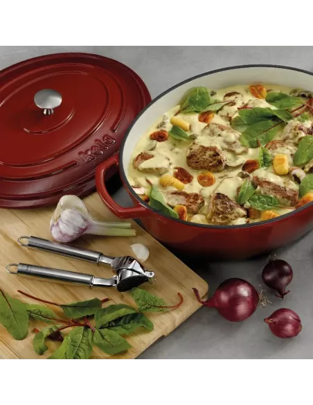 Cocotte en Fonte Emaillée Calido Ovale Rouge – 6 L – Tous feux - Jusqu’à 300°C