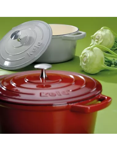 Cocotte en Fonte Emaillée Calido Ovale Rouge – 6 L – Tous feux - Jusqu’à 300°C