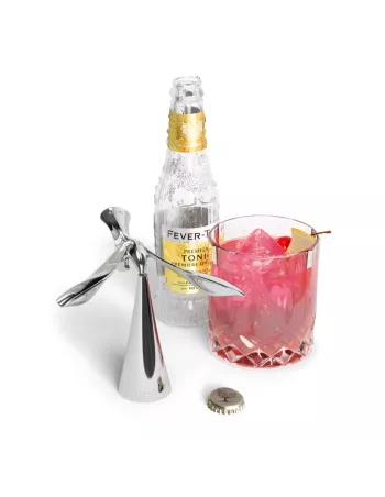 Ouvre bouteille décapsuleur Oiseau Tipsy à balancier - Chromé