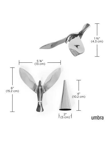 Décapsuleur Oiseau Tipsy à balancier - Chromé