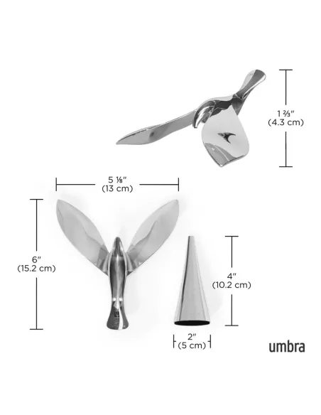 Décapsuleur Oiseau Tipsy à balancier - Chromé