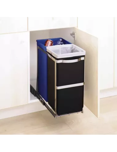 Poubelle Tri Sélectif Coulissante 35L - Simplehuman