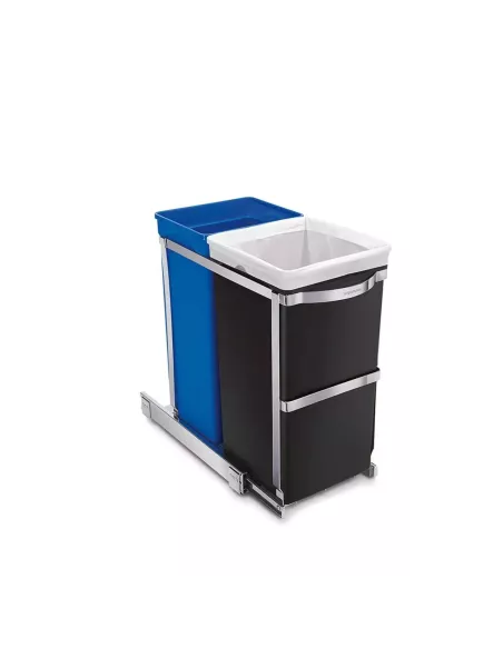 Poubelle Tri Sélectif Coulissante 2 Bacs 35L - Simplehuman