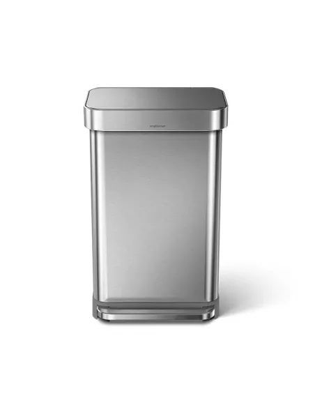 Poubelle Design à Pédale Rectangulaire 45L Inox Brossé - Simplehuman