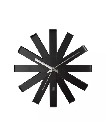 Horloge Murale Design en métal Ribbon noir - 30cm