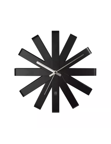 Horloge Murale Design en métal Ribbon noir - 30cm