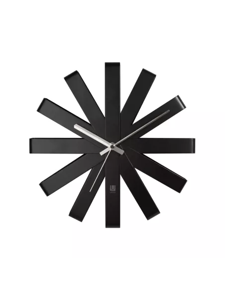 Horloge Murale Design en métal Ribbon noir - 30cm