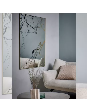Marble, miroir luxe sérigraphié effet marbre de chez Deknudt 2