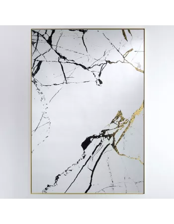 Marble, miroir luxe sérigraphié effet marbre de chez Deknudt