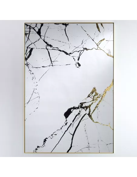 Marble, miroir luxe sérigraphié effet marbre de chez Deknudt