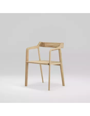 Fauteuil Chêne Massif Kundera  - Fait main - Cuir en option - Wewood
