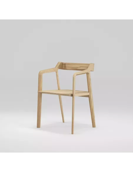 Fauteuil Chêne Massif Kundera  - Fait main - Cuir en option - Wewood