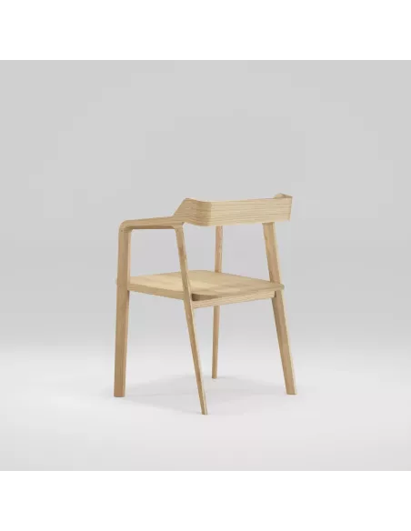 Fauteuil Chêne Massif Kundera  - Fait main - Cuir en option - Wewood