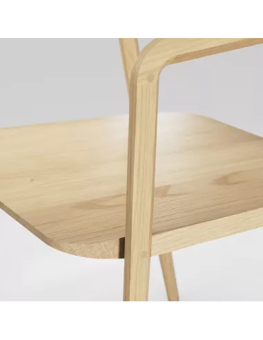 Fauteuil Chêne Massif Kundera  - Fait main - Cuir en option - Wewood