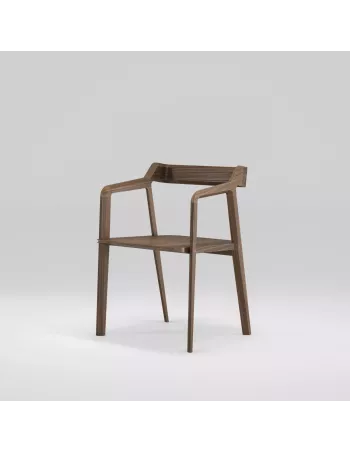 Fauteuil Noyer Massif Kundera  - Fait main - Cuir en option - Wewood