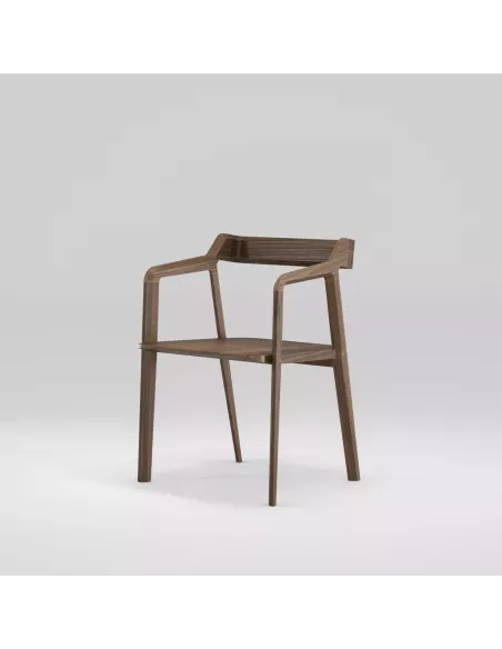 Fauteuil Noyer Massif Kundera  - Fait main - Cuir en option - Wewood