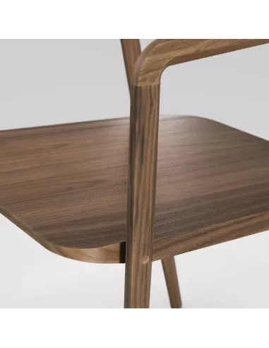 Fauteuil Noyer Massif Kundera  - Fait main - Cuir en option - Wewood