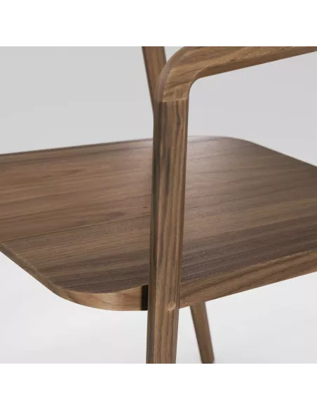 Fauteuil Noyer Massif Kundera  - Fait main - Cuir en option - Wewood