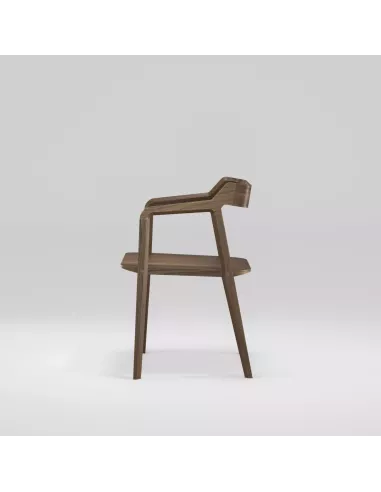 Fauteuil Noyer Massif Kundera  - Fait main - Cuir en option - Wewood