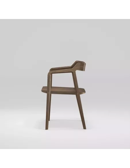 Fauteuil Noyer Massif Kundera  - Fait main - Cuir en option - Wewood
