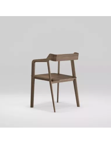 Fauteuil Noyer Massif Kundera  - Fait main - Cuir en option - Wewood