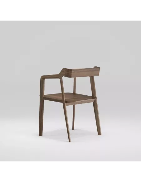 Fauteuil Noyer Massif Kundera  - Fait main - Cuir en option - Wewood