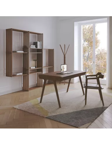 Fauteuil Noyer Massif Kundera  - Fait main - Cuir en option - Wewood